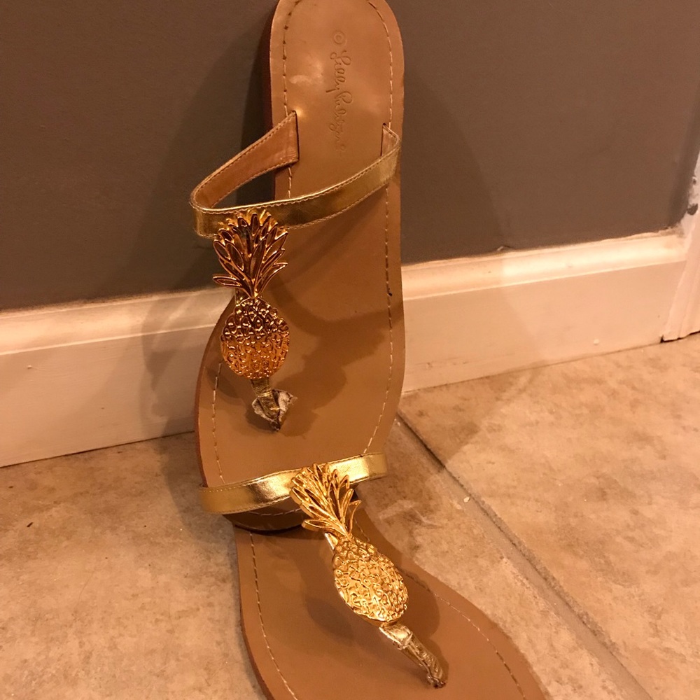 Lily Pulitzer limited edition pineapple sandals